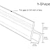 DGQ 10 Feet Shower Door Glass Seal - 1/2 Inch - h Shape - High Transparent Silicon Durable Frameless Shower Door Bottom Sweep Shower Door Bottom Seal for Door or Windows