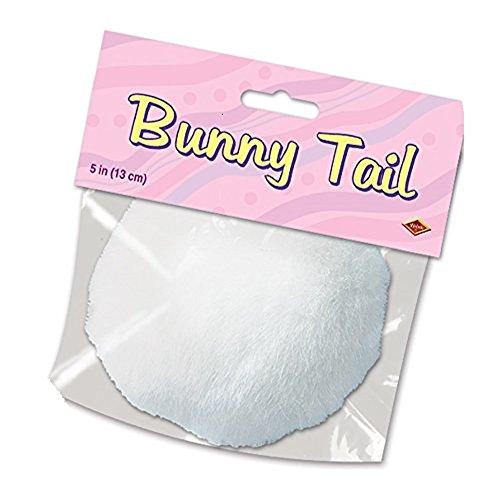 Beistle Jumbo Bunny Rabbit Tail Costume Accessory White - //coolthings.us