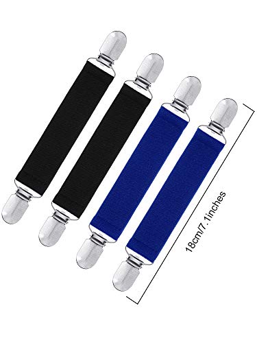 image for Satinior Stainless Steel Mitten Clips, Elastic Glove and Mitten Clips 
