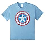 Patriotic USA America Flag Star Captain Distressed t-Shirt