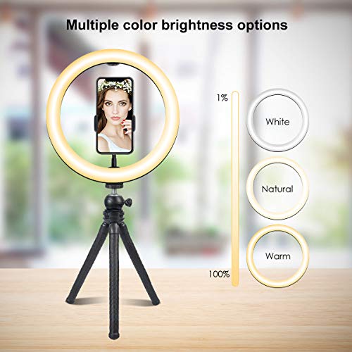 LED-Ring-LightWellwerks-Dimmable-Desk-Makeup-Ring-Light-with-Tripod-Stand-Phone-Holder-for-YouTube-VideoLive-StreamMakeupPhotography-for-iPhone-Android
