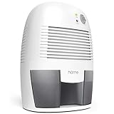 hOmeLabs Small Space Dehumidifier with Auto Shut-Off - Quietly Extracts Moisture to Reduce Odor and Allergies from Mold and Mildew - Compact and Portable, Ideal for Bedrooms, Bathrooms and Closets