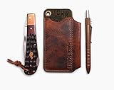 The Big Runt by Hitch and Timber ~ Leather EDC Slip for Everyday Carry, Knife Sheath, EDC organizer, EDC Slip, Made in USA