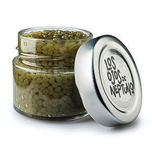 Eurocaviar – Shikran – Vegan – Schwarzer Kaviar Perlen von Algen „Los Ojos de Neptuno“, 75 g – 2,64 oz – KOSHER
