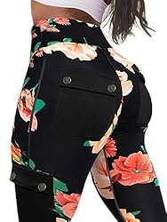 Flamingals Butt Lifting Leggings with Flap Pockets