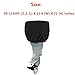 COCO Yacht Boat Engine Outboard Motor Cover Up to 50-115 Horsepower-Trailerable Heavy Duty Water, Mildew, and UV Resistant with Thick Polyester Fabric (Black, 50-115)