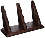 Wooden Mallet 6-Pocket Countertop Business Card Holder, Mahogany