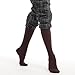 Fytto 1020 Women’s Compression Socks, Opaque 15-20mmHg Hosiery, Flight Stockings – Smooth-Knit Professional Support for Business & Travel, Brown, Large