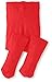 Monvecle Toddler to Big Girls' Opaque Microfiber Dance Stockings Kids School Uniform Footed Tights Red 8-10