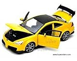 caromedia 73146yl/4 Motormax - Honda Accord Custom Tuner Hard Top (1:18, Yellow) 73146 Diecast Car Model 1 18 Vehicle Toy Auto Automobile Metal