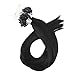 Moresoo 16 Inch Real Jet Black Human Hair Micro Ring Hair Remy Human Hair Extensions Color #1 Micro Link Hair Extensions 50 Grams 50 Strands Remy 100% Human Hair