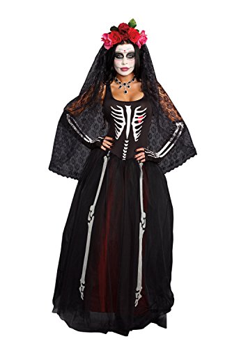 Dreamgirl Women's Ms. Bones Costume Set with Headpiece