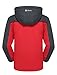 GEMYSE Men's Windproof Ski Jacket Warm Raincoats Snowboarding Hooded Parka With Multi-Pockets (Red,X-Large)