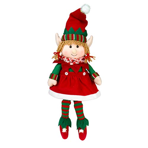 Elf Plush Christmas Stuffed Dolls, Set of 2 - 12" Boy and Girl Elves Holiday Cute Plush Shelf Toys - Fun Kids Buddy Holiday Decorations, Christmas Holiday Party Festive Decor and Gift Exchange 5 Elf Plush Christmas Stuffed Dolls, Set of 2 - 12" Boy and Girl Elves Holiday Cute Plush Shelf Toys - Fun Kids Buddy Holiday Decorations, Christmas Holiday Party Festive Decor and Gift Exchange - Image 4