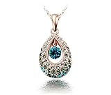 KATGI Fashion Austrian Crystal Angel Teardrop Pendant Necklace or Earrings