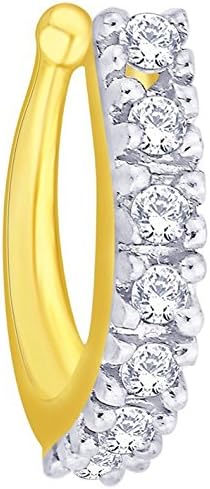 Lady touch Gold Platinum Plated Beautiful Nose Pin for Girls and Women