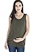 Smallshow Women's Maternity Nursing Tank Top Sleeveless Comfy Breastfeeding Clothes,Olive Green,X-Large