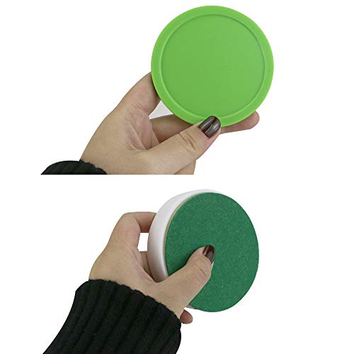 Wpxmer White Air Hockey Pushers and Extra Thick Pucks, Standard Size for Game Tables