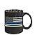 THIN BLUE LINE AMERICAN FLAG COFFEE MUG- retired police officer gift -Firefighter collectibles -Firefighter wife mugs-USflag thin blue line birthday gifts for her/him/men/women/mom/Dad/Wife/Husband