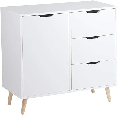 EBTOOLS Holz Kommode Sideboard Schubladenkommode Küchenschrank