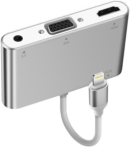 Amazon Co Jp Lc Dolida Lightning Digital Avアダプタ Apple Iphone Ipad用 Lightning To Hdmi Vga オーディオ 映像変換アダプタ シルバー ホーム キッチン