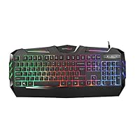 Mostbest K3 USB Keyboard Rainbow Backlit Wired Gaming Keyboard Mouse Combo, LED 104 Keys Ergonomic Wrist Rest Keyboard