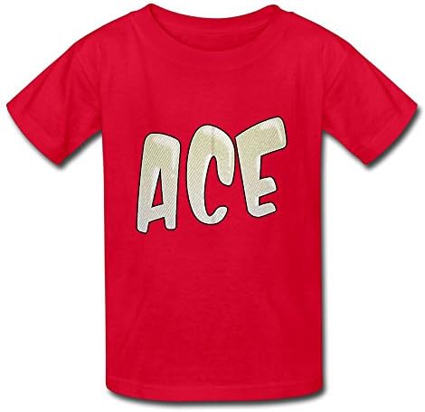 Oyavdsznq Kids' ACE Family Same Popular Logo Casual Style Sports RoyalBlue Tee Short Sleeve