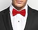 Harvest Male Red Bow Tie - Pre-tied Adjustable Length Formal Tuxedo Satin Solid Color - Men & Teen Boys