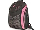2078803 EXPRESS LAPTOP BACKPACK - BLACK/PINK RIBBONS - HOLDS 16 PC OR 17 MAC SCREENS - L