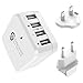 Syncwire 34W 4-Port USB Wall Charger, Multi-Port [Foldable US Plug] Travel Power Adapter with Interchangeable UK/EU Plug for Apple iPhone, iPad, Samsung, Android Phones, Tablets & More
