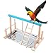 POPETPOP Bird Play Stand – Parrot Playground Wood Bird Playpen, Parrot Playstand Bird Playground Perch Gym Ladder with Toys Exercise Playthumb 1