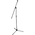 Pyle Foldable Tripod Microphone Stand - Universal Mic Mount and Height Adjustable from 37.5'' to 65.0'' Inch High w/ Extending Telescoping Boom Arm Up to 28.0'' - Knob Tension Lock Mechanism PMKS3