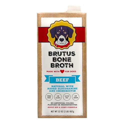 TUKIMA BRUTUS BONE BROTHS BEEF BONE BROTH WET DOG FOOD, 32 OZ.