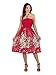 Martildo Fashion, Ladies Floral 3 in 1 Cotton Summer Dress, Red, Large (US 12-14)