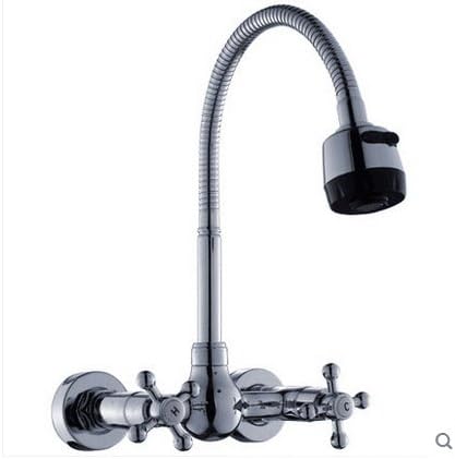 SBWYLT-Copper wall-mounted kitchen faucets spring water washing machine tap angle valve pull faucet