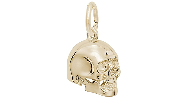 10k Yellow Gold Skull Charm, Charms 