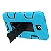 Galaxy Tab 4 7.0 Case, E LV High Impact Resistant Full-body Protection Hybrid Armor Defender Case Convertible Built in Stand for Samsung Galaxy Tab 4 7 with 1 Black Stylus - TURQUOISE / BLACK