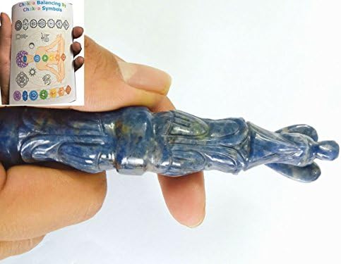 Vaibhav JewelsFree 20 Page Chakra Booklet with Angel Hand Carved Healing Wand Free Booklet Crystal Therapy 5.5" Rare Stick Chakra Balancing Energy, Meditation Massage Wand Wealth Prosperity Divine Gift by V Jewels