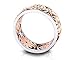 Aimys Silver Rings Women's Elegant Sunflower Dragonfly Hollow Finger Ring Band Jewelry Cubic Zirconia Ring with Side Stone Copper Leaf Eternity Band (7)