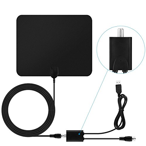 Blimark HDTV Antenna Amplified Indoor Antenna Portable Plug Television Aerial for HDTV 4k/Full HD/Indoor 360 Degree