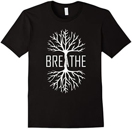 Mens Meditation T Shirt - Yoga Mindfulness Nature Peace Gift Idea Large Black
