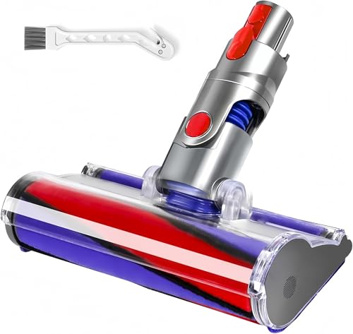 Soft Roller Brush Head For Dyson V7 V8 V10 V11 V15 Motorized Replacement Accessory For Dyson SV10 SV11 SV12 SV14 Cordless Vacuum Cleaner Parquet Hard Floors Pet Hair Brush