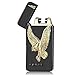 Pard Eagle Windproof Cross Arc Lighter, USB Rechargeable Flameless Electronic Pulse Arc Cigarette Lighter, Black