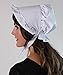 One Size Solid White Cotton Traditional Pioneer Bonnet