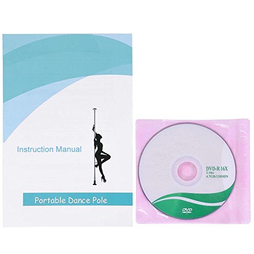 WALLER PAA Dance Pole Full Kit Portable Stripper Exercise Fitness Club Party Pink