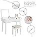 JIASTING Vanity Beauty Station, Dresing Table Vanity Set with Flip Top Mirror,1 Large Organization 2 Drawers Makeup Dresser, Writing Desk