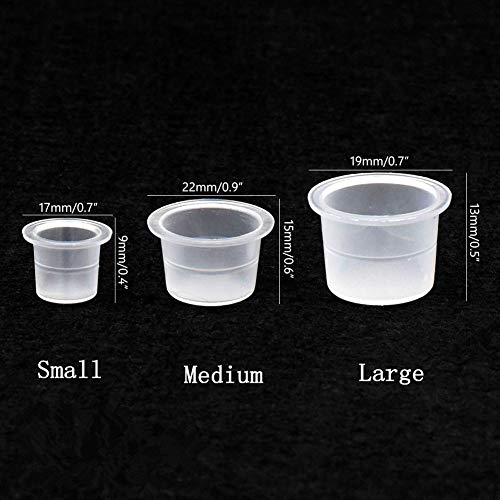 Yuelong 1000PCS Tattoo Ink Caps Cups Medium 13mm Tattoo Pigment Cups