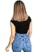 ZileZile Women's Sexy Bodycon Short Sleeve Scoop Neck Leotard Bodysuit Black