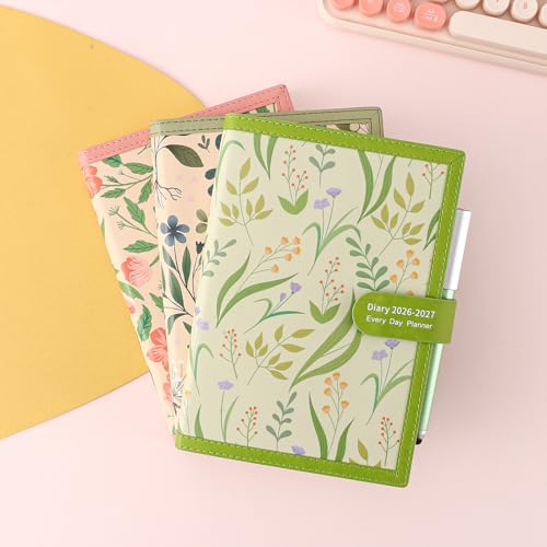 Mljtoyo 2026-2027 Academic Planner A5 Page A Day Planner Soft Cover Organizer Daily Planner July 2025 - June 2026, A5 Daily Planner with Pen, Stickers, Back Pocket, 3