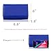 WALLYN'S Women Woven Leather Clutch Purses, Evening Bag Handbag Solid Color (Woven Blue)